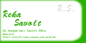 reka savolt business card